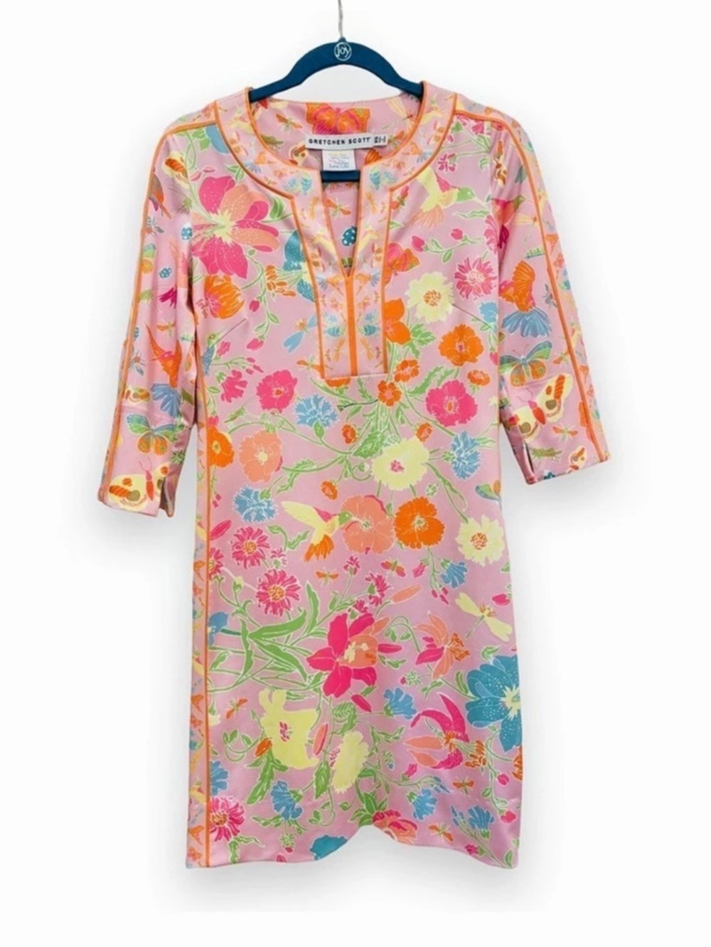 Gretchen Scott Floral Mini Dress in Pink Size Medium Like New